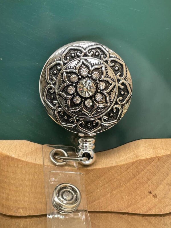 Pashouder Barok bloem met sterrenbloem en strass steen