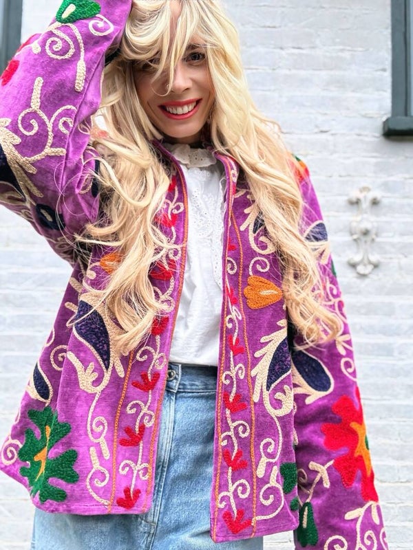 Suzani velvet jacket_