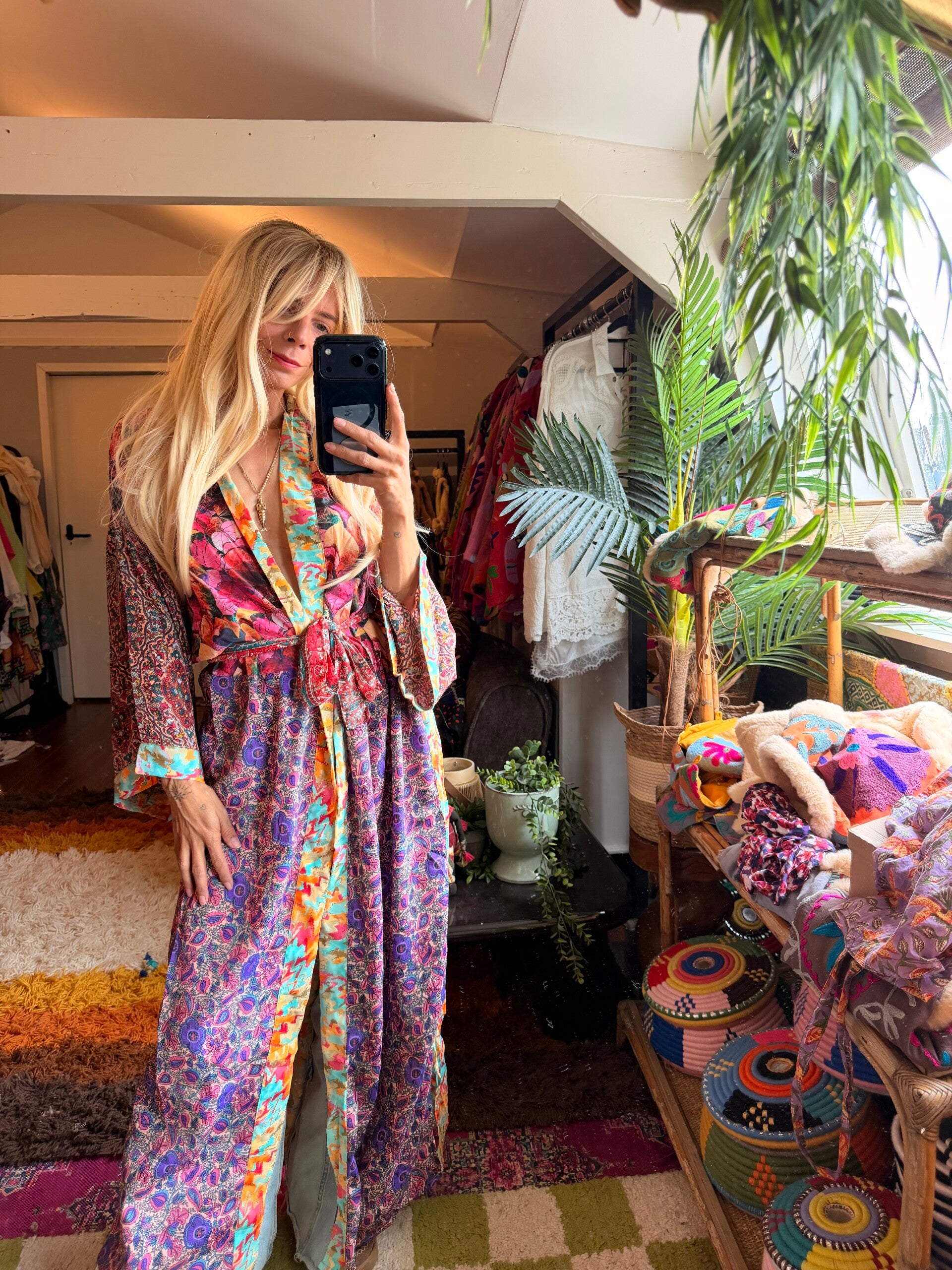 Silk India kimono_