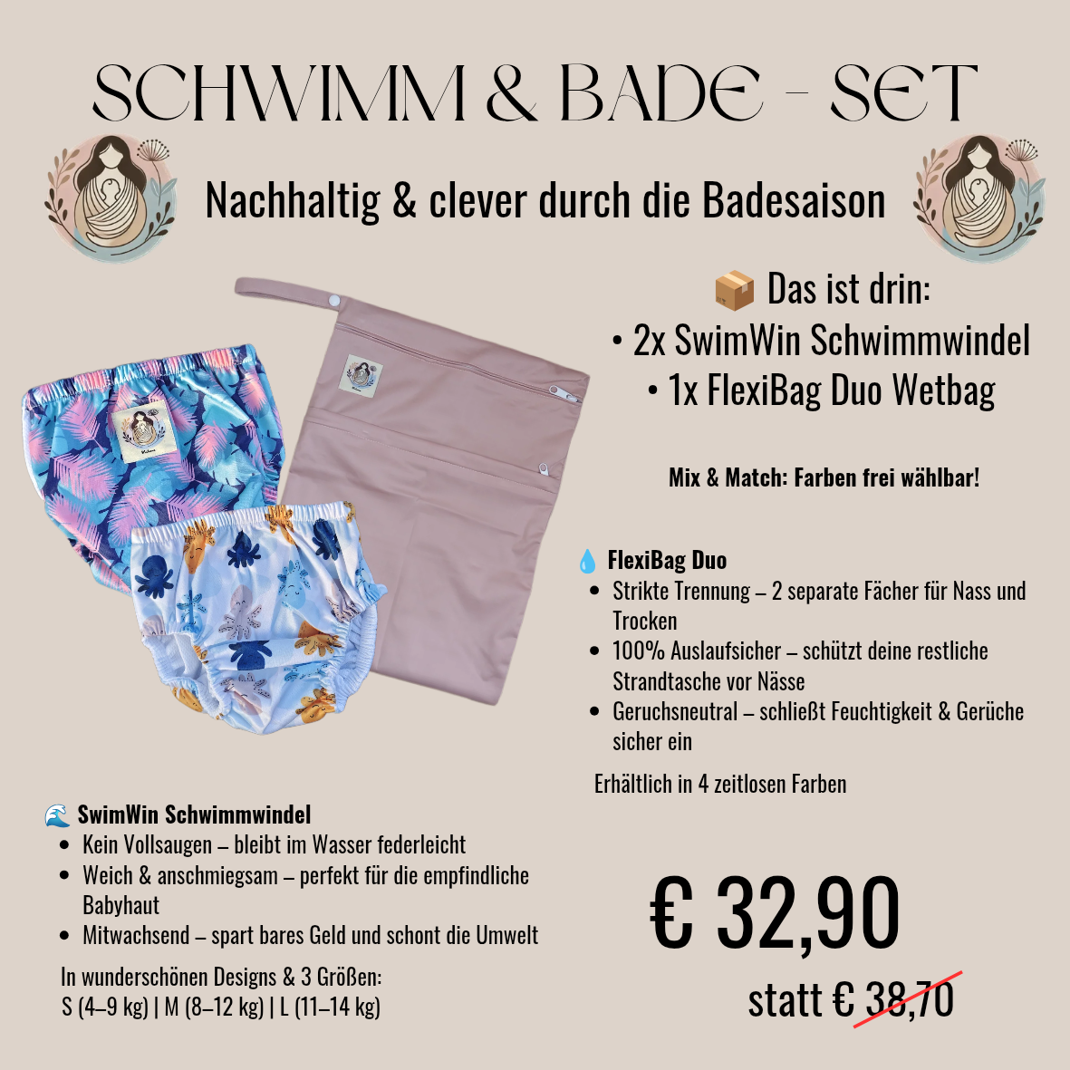 Schwimm und Bade Set