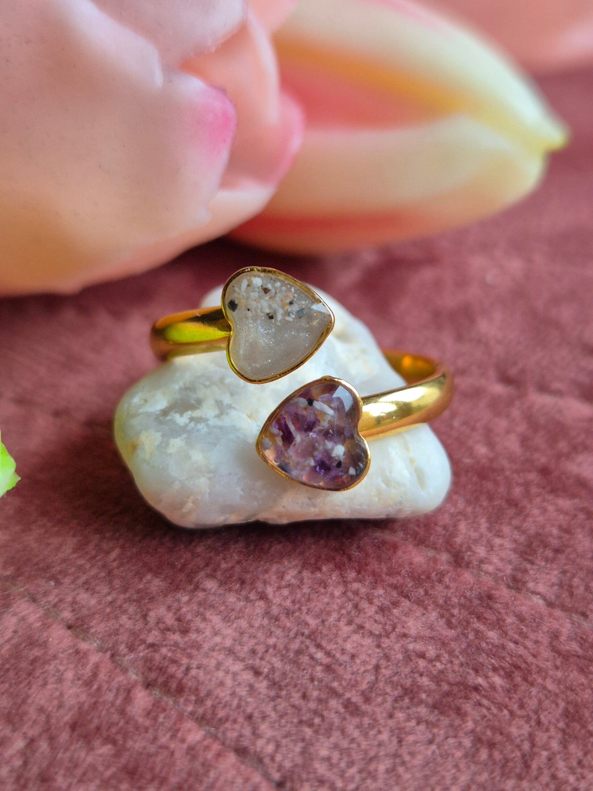 Ring 2x hart 6mm Roestvrij staal - verstelbaar