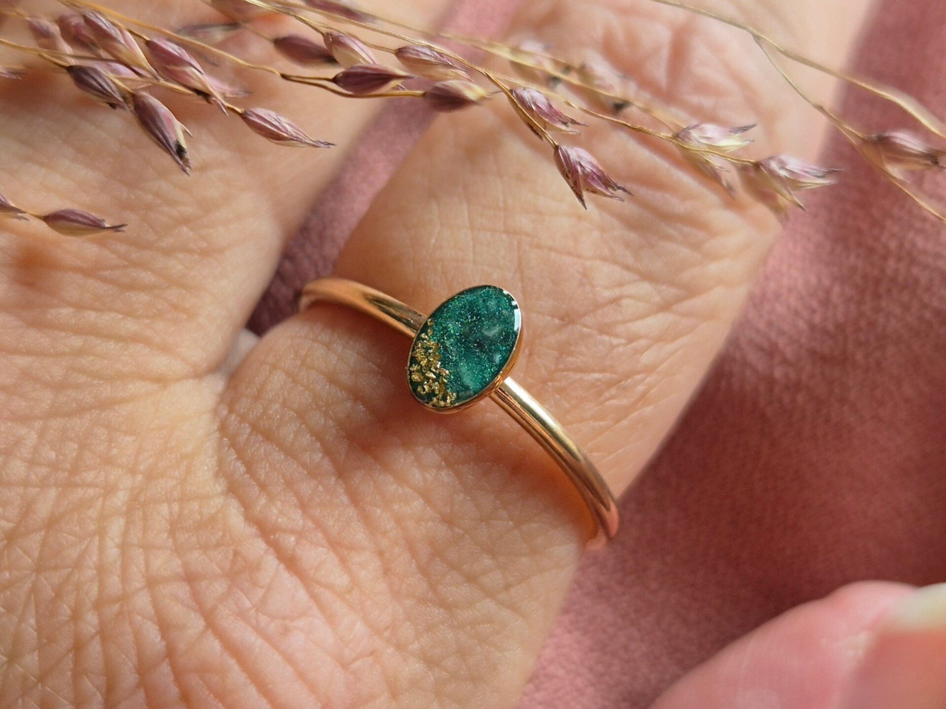 Ring 14K Goud gevuld (goldfilled) ovaal - meerdere grootte