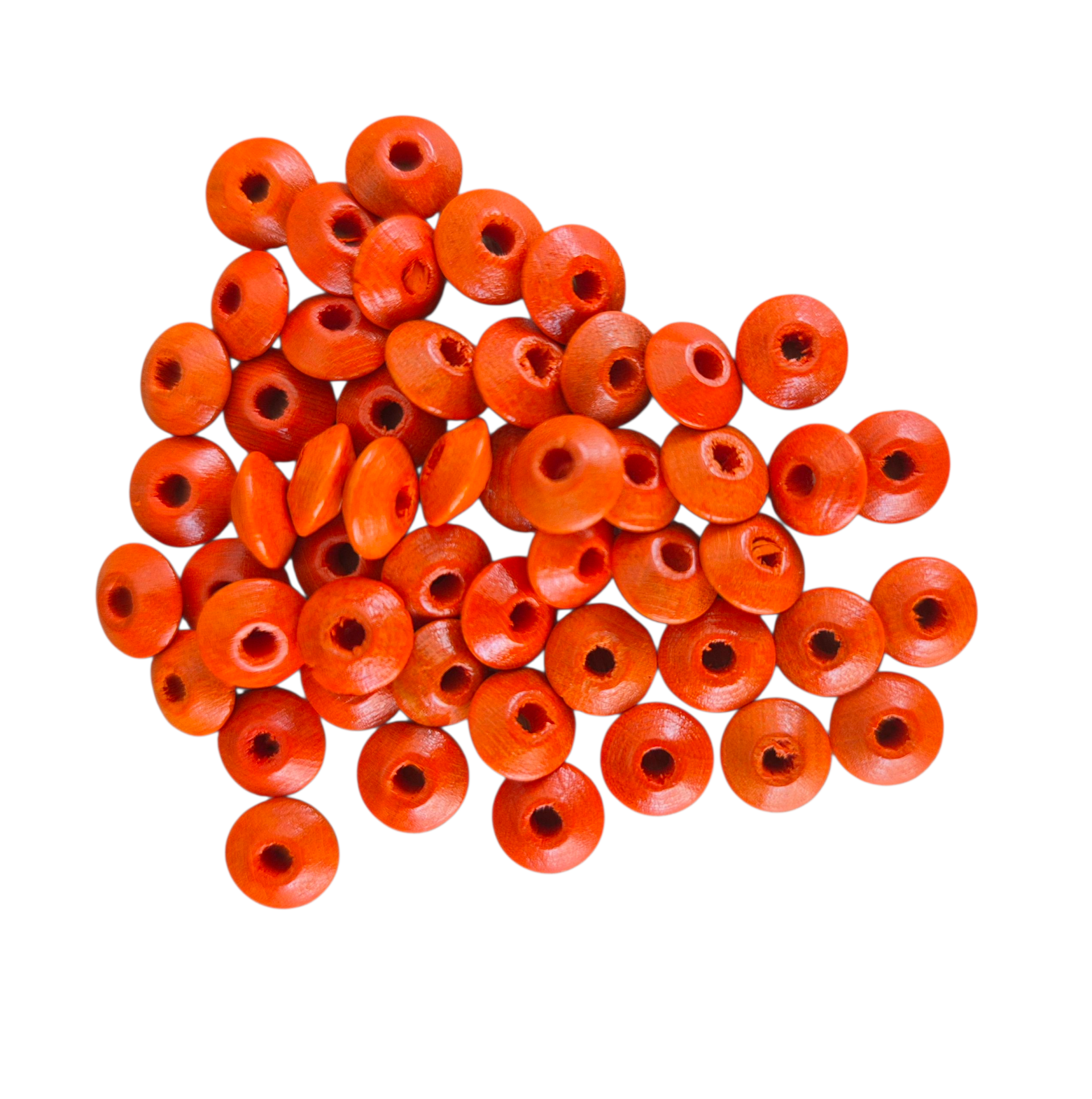 Platte kraaltjes  Oranje 7.5 mm  per zakje