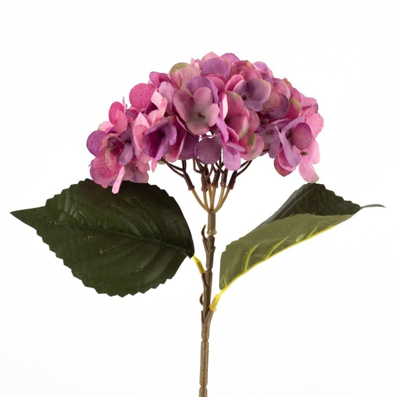 Kunstbloem hortensia 47cm fuchsia/roze