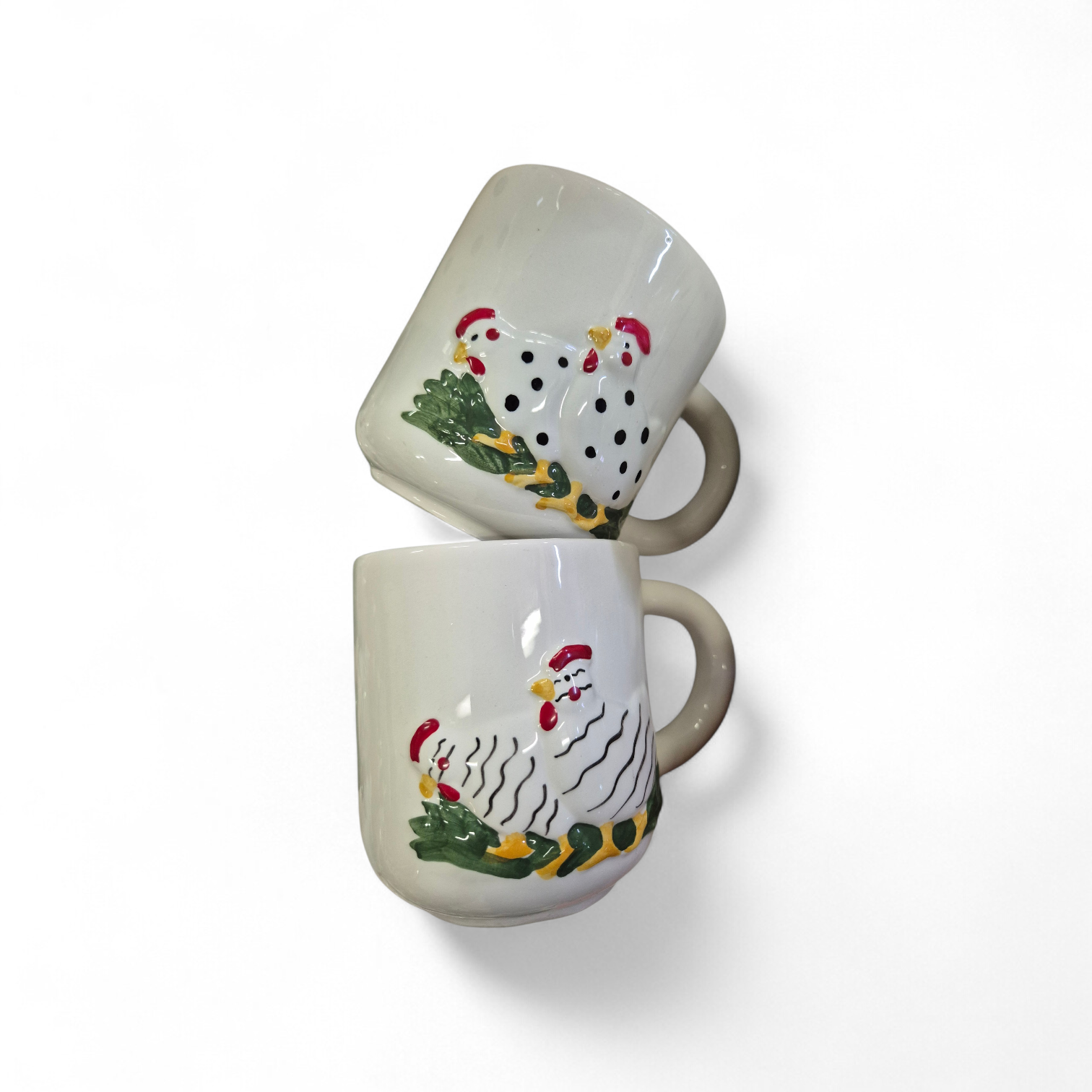 Set van 2 mokken Kip keramiek