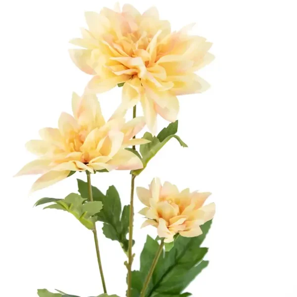 Zijde kunstbloem dahlia, perzik