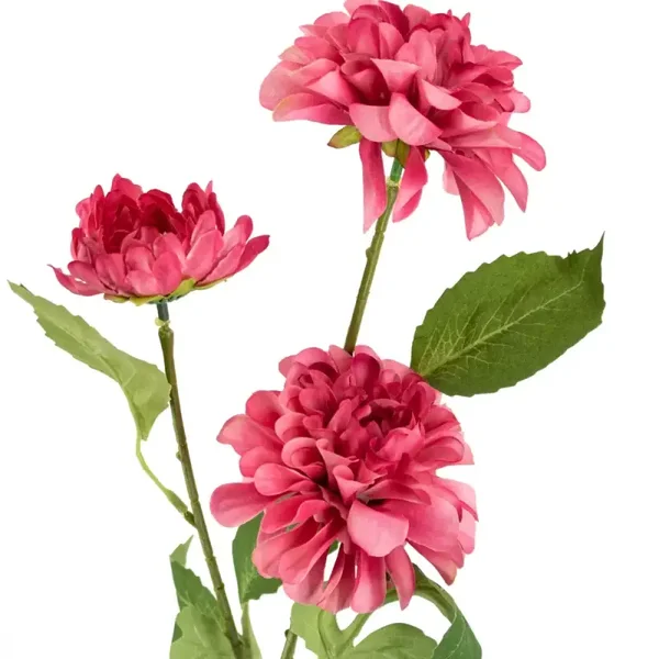 Zijde kunstbloem dahlia, fuchia