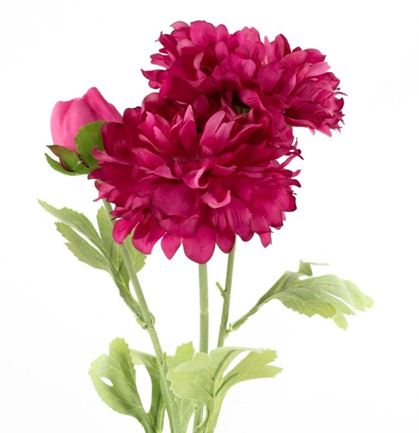 Kunstbloem pioen 60cm fuchsia