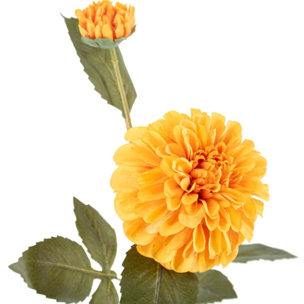 Zijde kunstbloem, dahlia orange