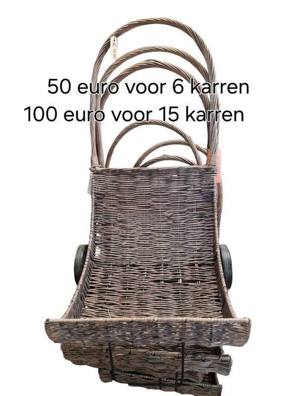 Hout, kranten of decoratie kar van riet