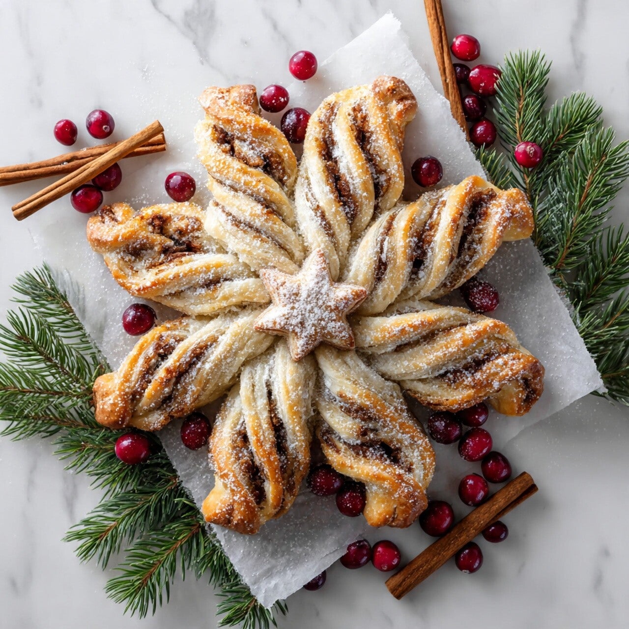 Frosted Cinnamon Snowflakes