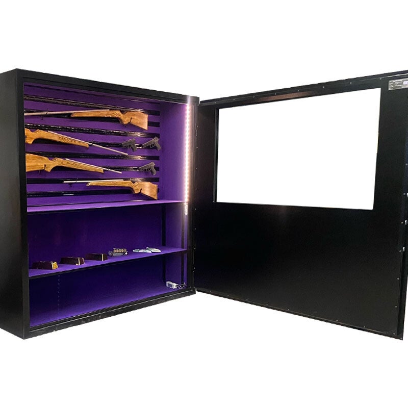 Pantzerglass model 2225 - szafa na bron długą z systemem slatwall, szyba kuloodporna, blacha na froncie 6 mm .jpg