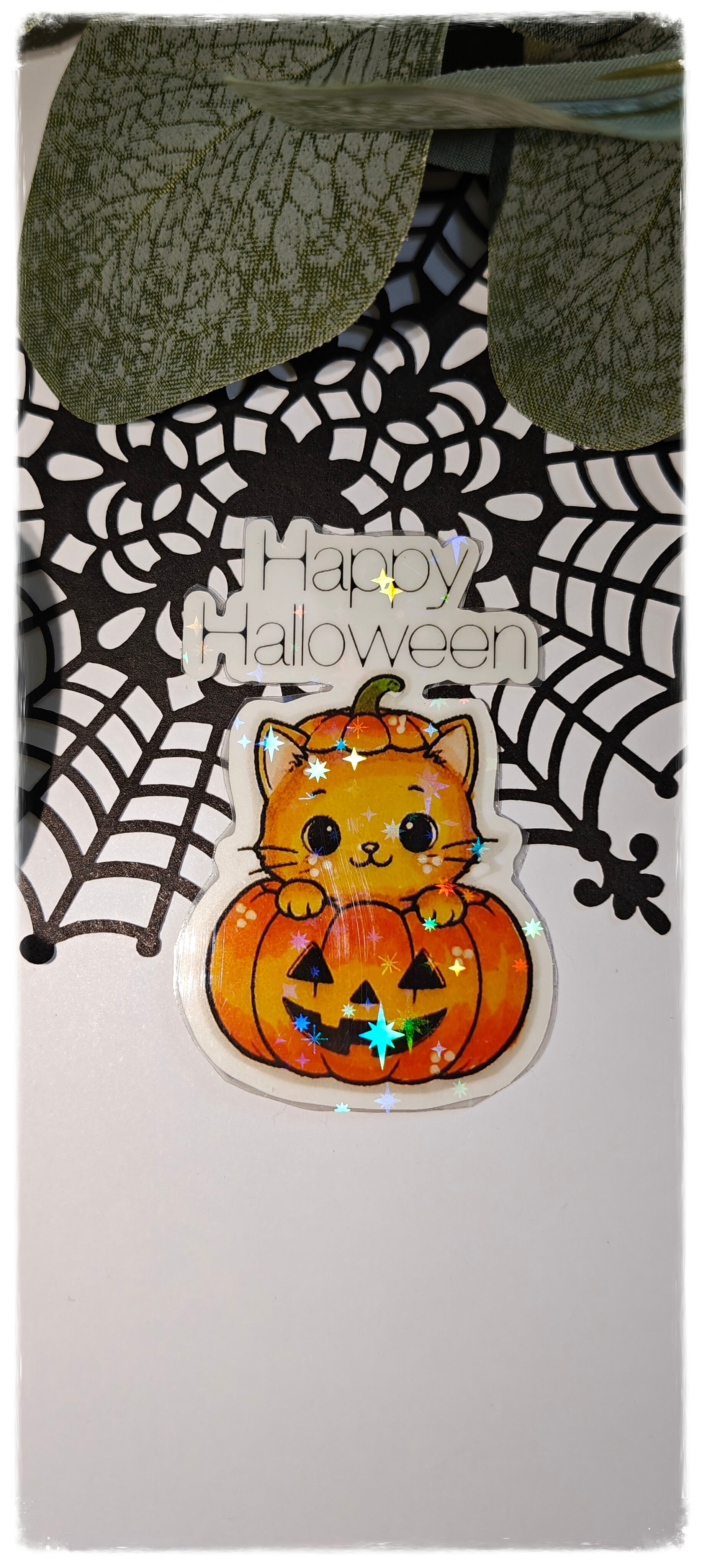 Halloween - Katze im Kürbis
