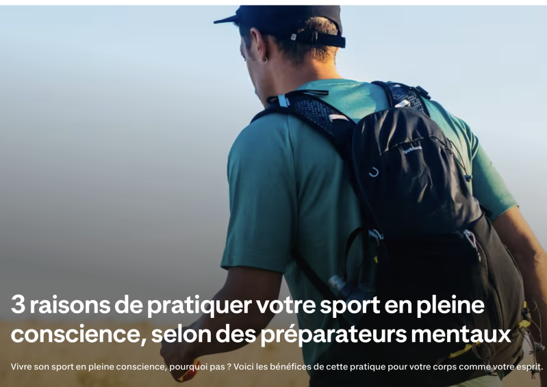3 raison de pratiquer votre sport en pleine conscience
