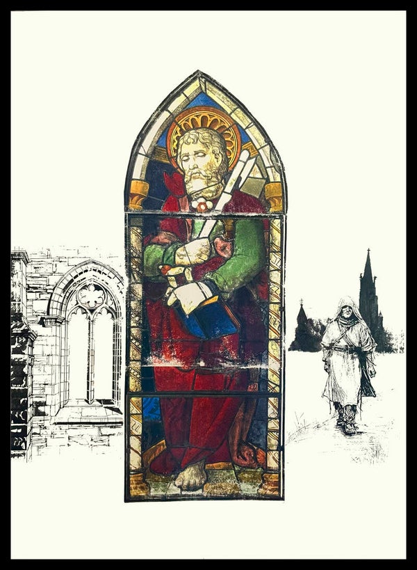 Serie Vitral-- Titulo: El vitral del constructor de catedrales.