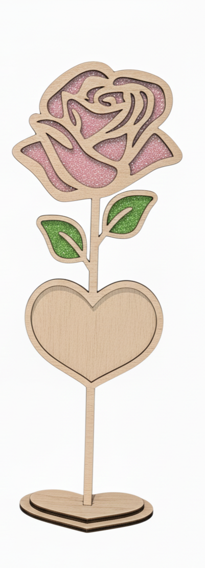Rose en bois