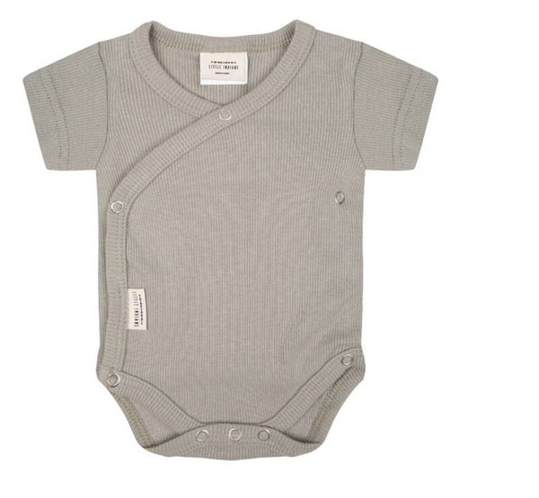 Onesie Shortsleeve - Silver . 3 - 6 maanden