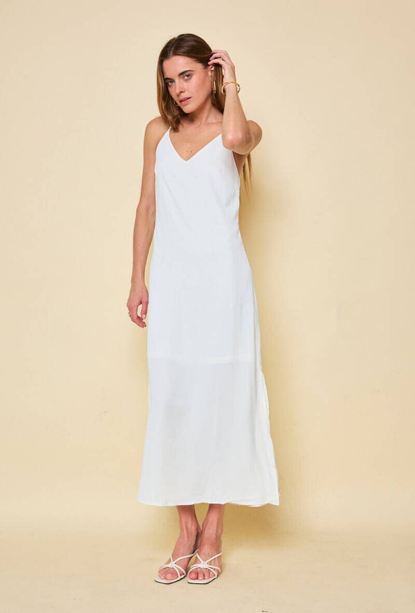 Flowy dress with a cross back wit