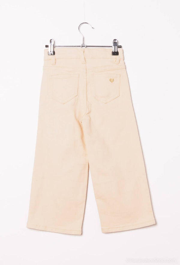 Beige wide leg pants