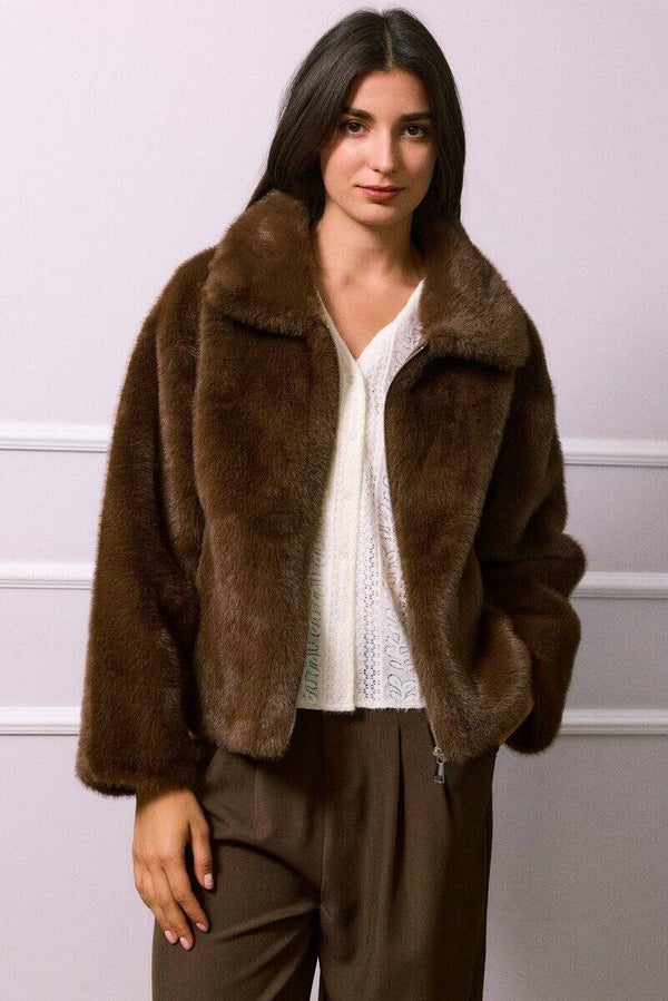 Faux fur coat