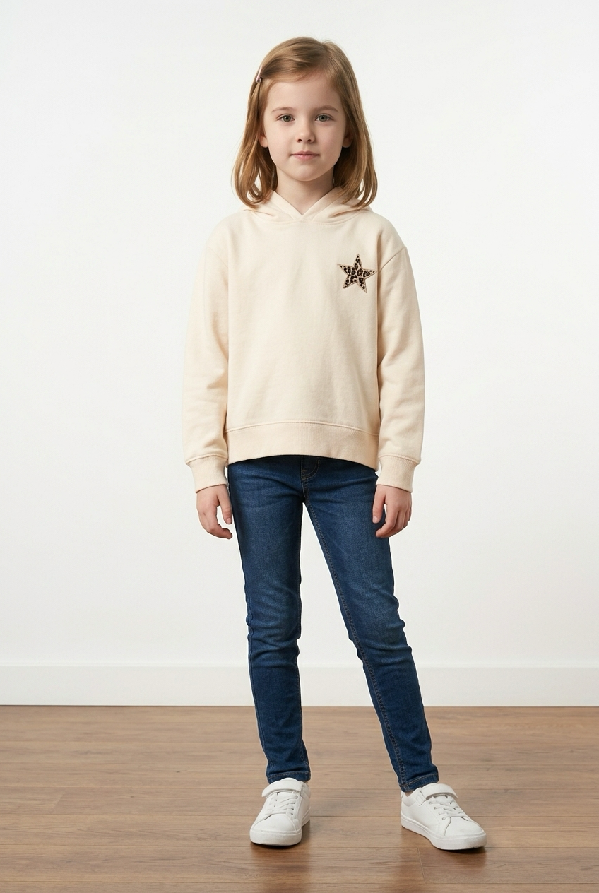 Sweatshirt wit met ster
