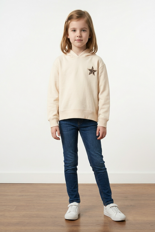 Sweatshirt wit met ster