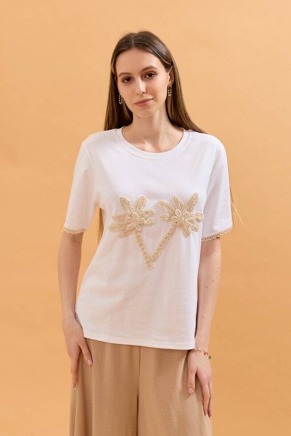 Geborduurd T-shirt