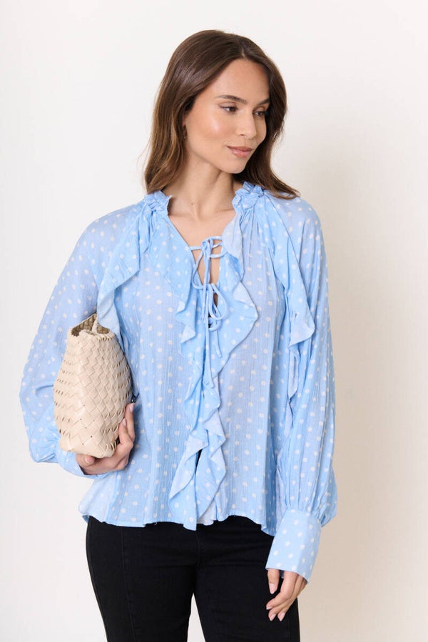 Blouse blauw