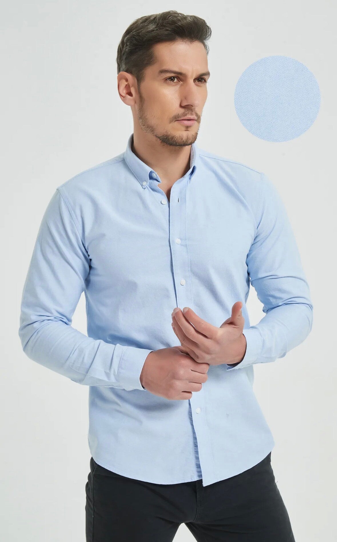 HEMD BLAUW MANNEN
