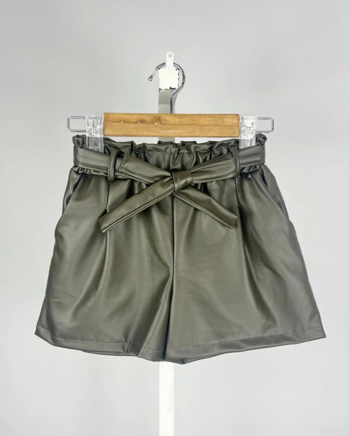Schort lederlook groen