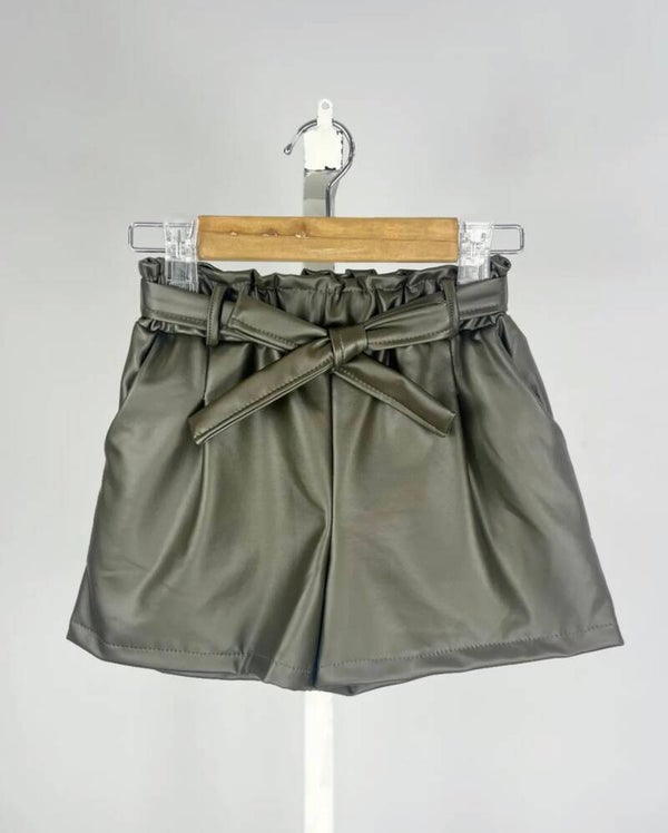 Schort lederlook groen