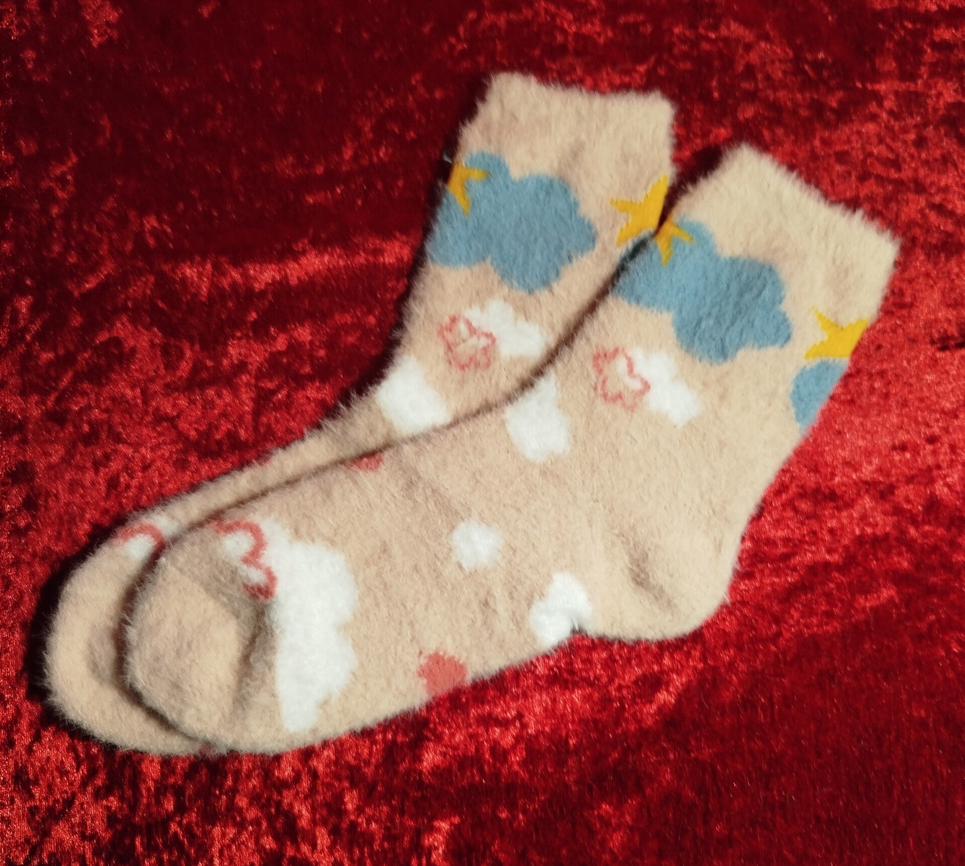 Chaussettes douces - les pieds dans les nuages