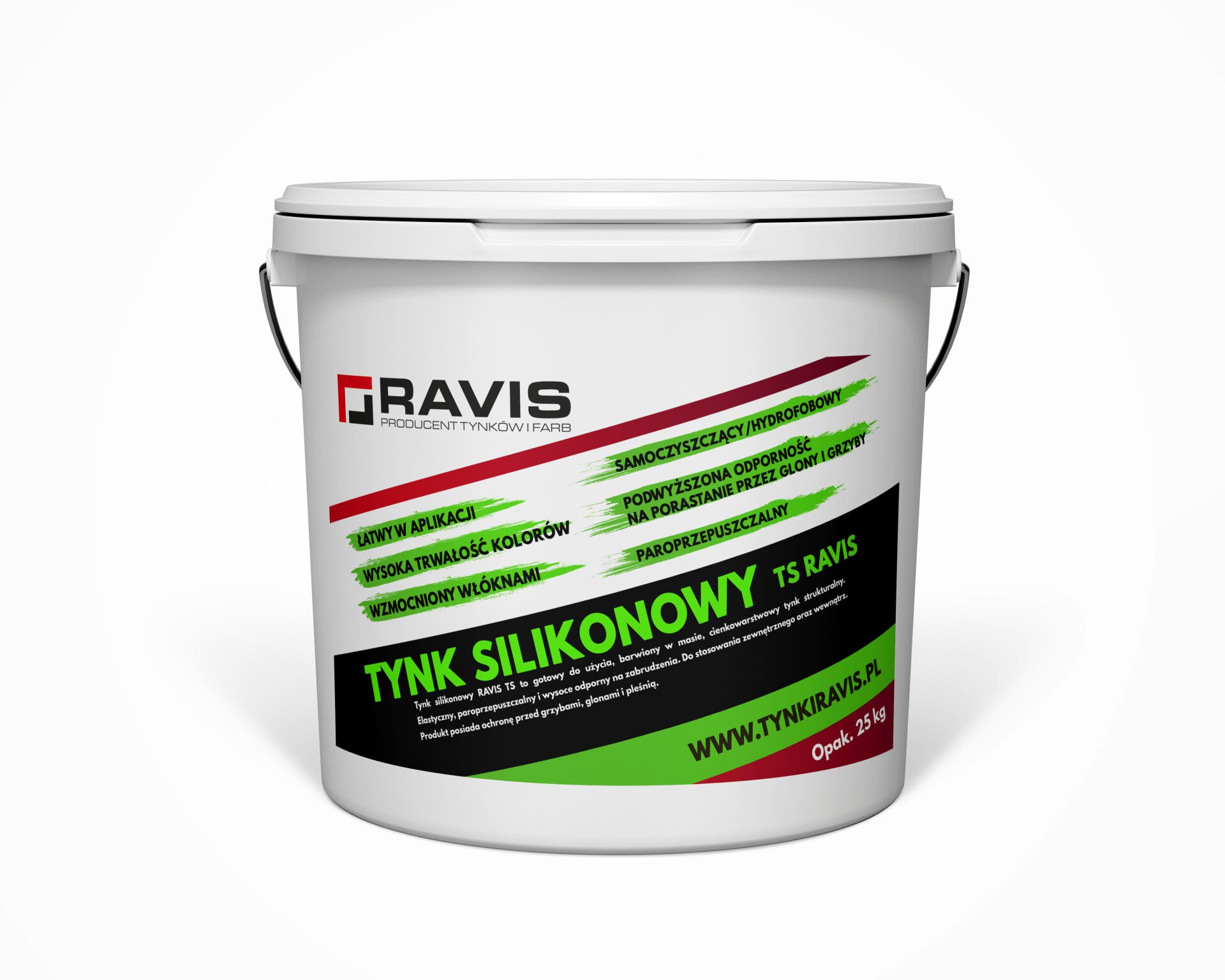 Tynk silikonowy RAVIS TS 25kg   I grupa kolorystyczna