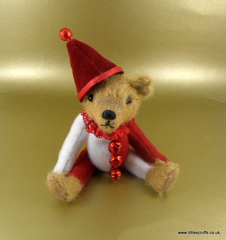 Red and white Jester Bear