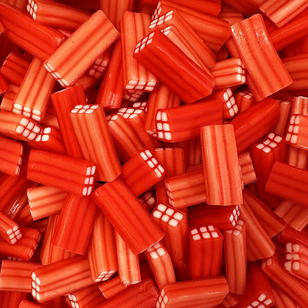 Briques fraise lisses Halal   +\-100gr