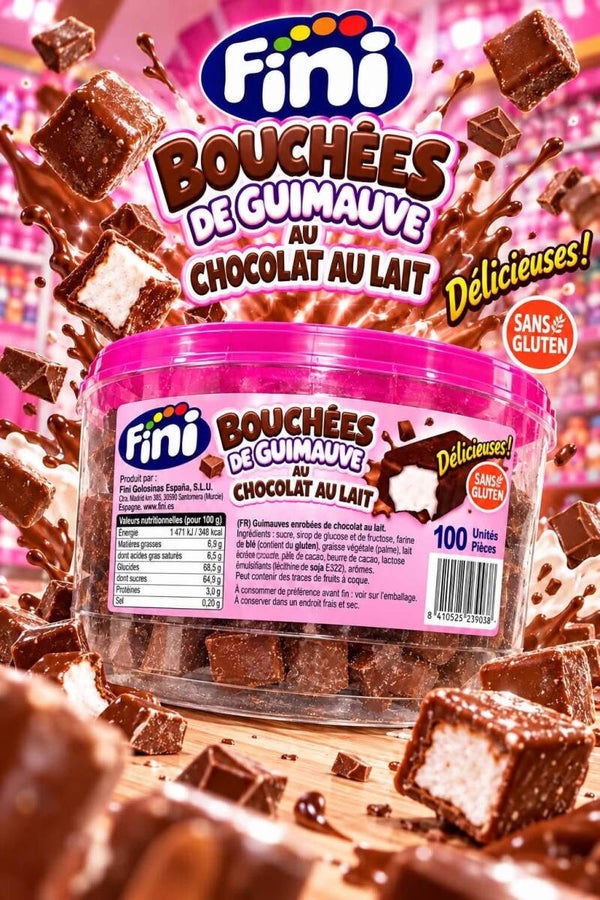 Guimauve enrobé chocolat au lait  10Pcs