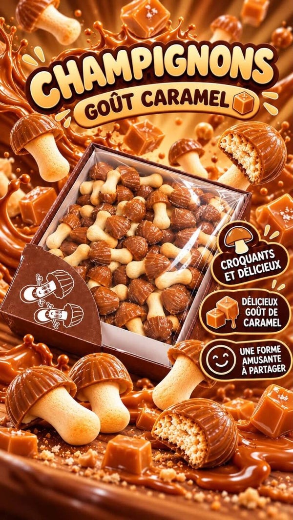 Champignons goût caramel +-100gr