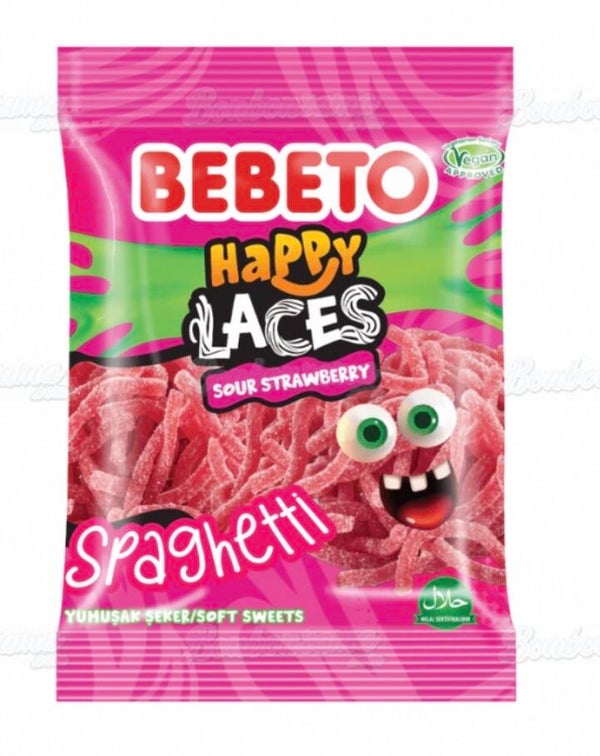 Spaghettis fraise acide 80gr 1Pcs