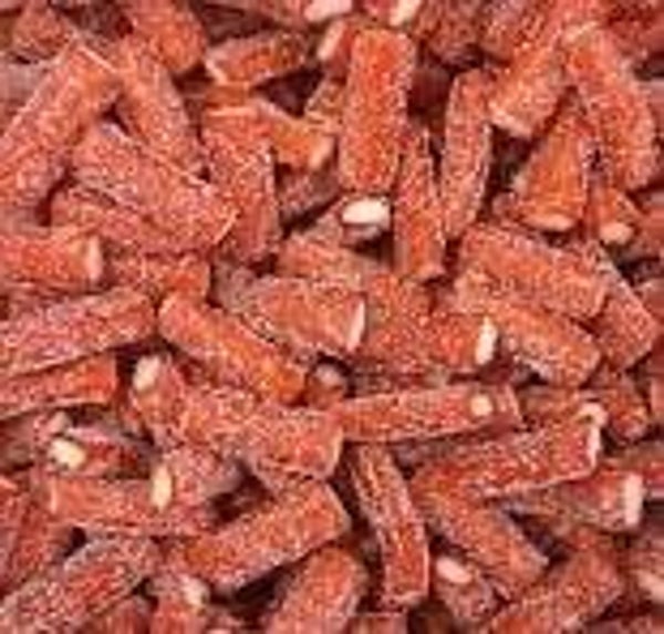 Minis Câbles Fraise crème Sucrés +\- 100gr