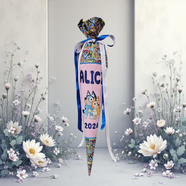 Bluey & Bingo Schultüte (rosa)