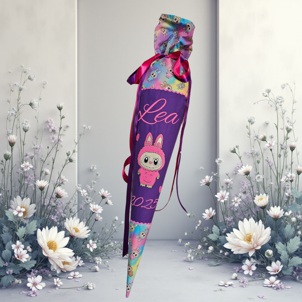 Labubu/ Lafufu Kuschelmonster Schultüte (lila)