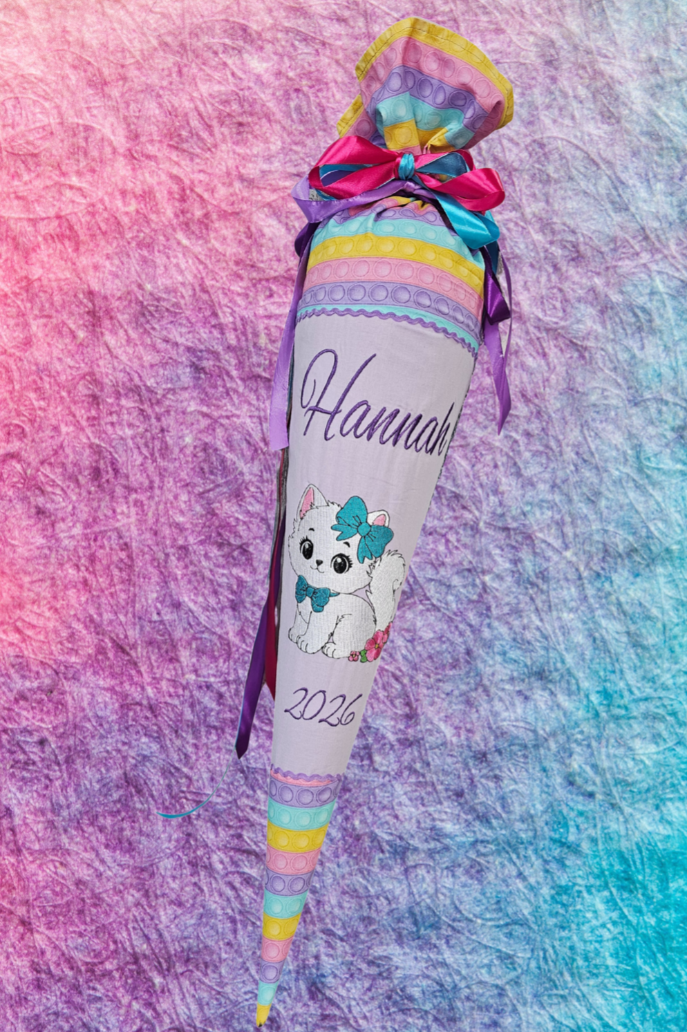 Schultüte mit Katzenmotiv