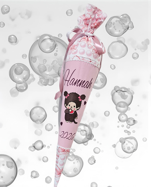 Schultüte Mädchen im Monchhichi