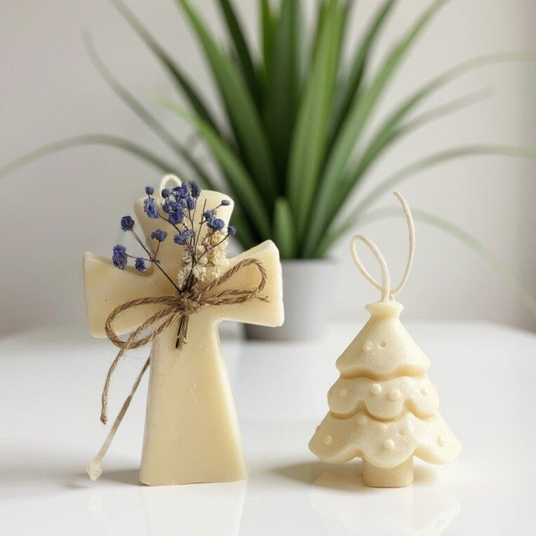 Duo Croix + mini sapin de Noël