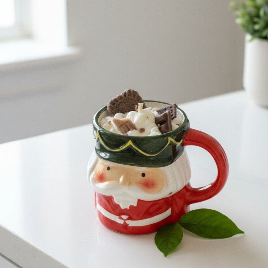 Mug père Noël chocolat chantilly