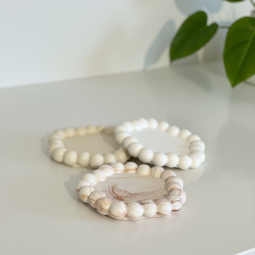 Plateau rond petites boules