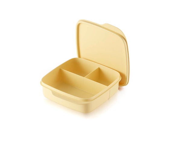 Vakjeslunchbox vierkant geel