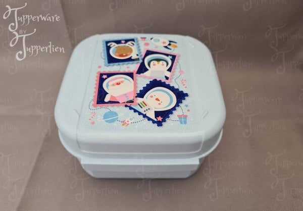 Tuppertop kerst 450ml blauw