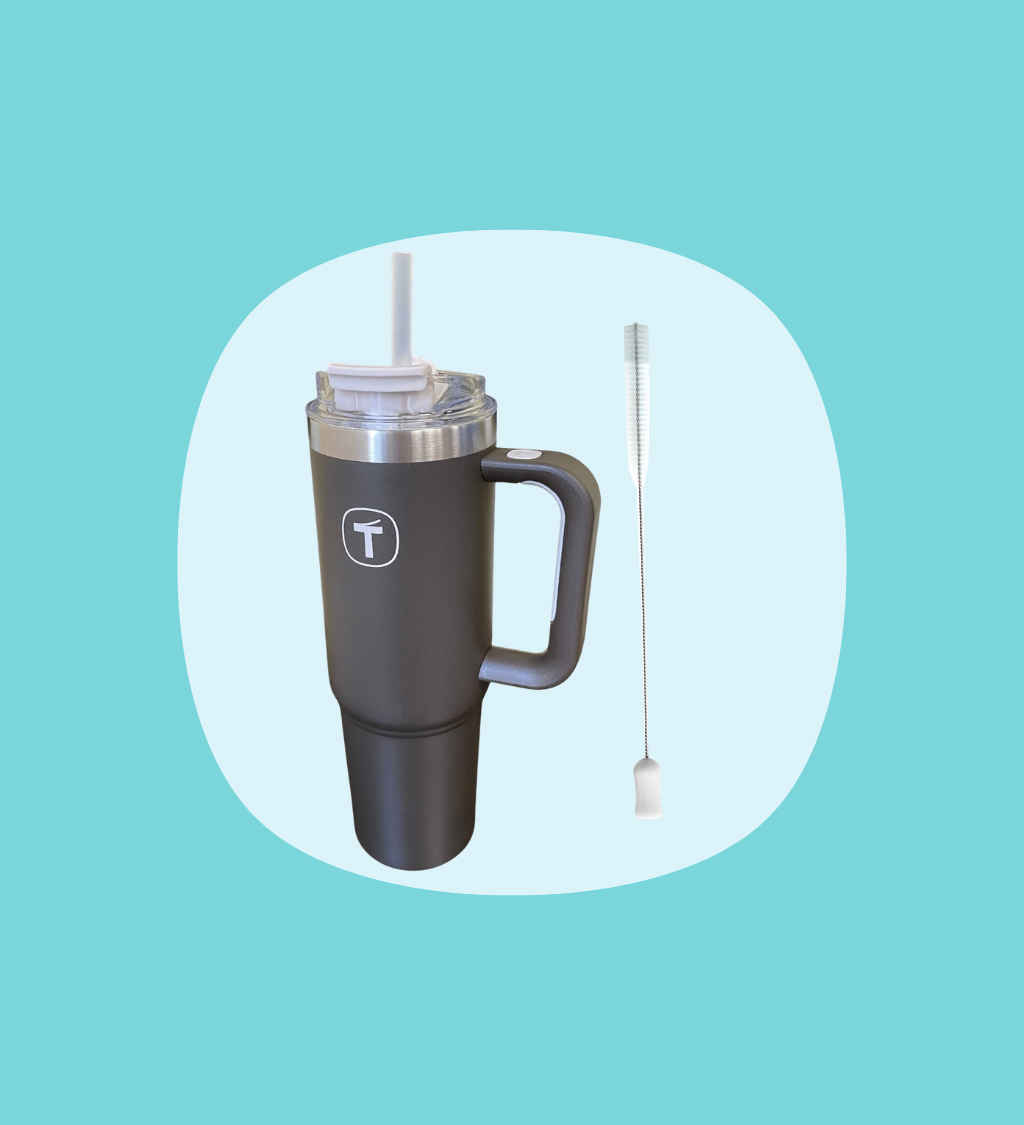 Big T Tumbler 1.1 L chocolade + reinigingsborsteltje
