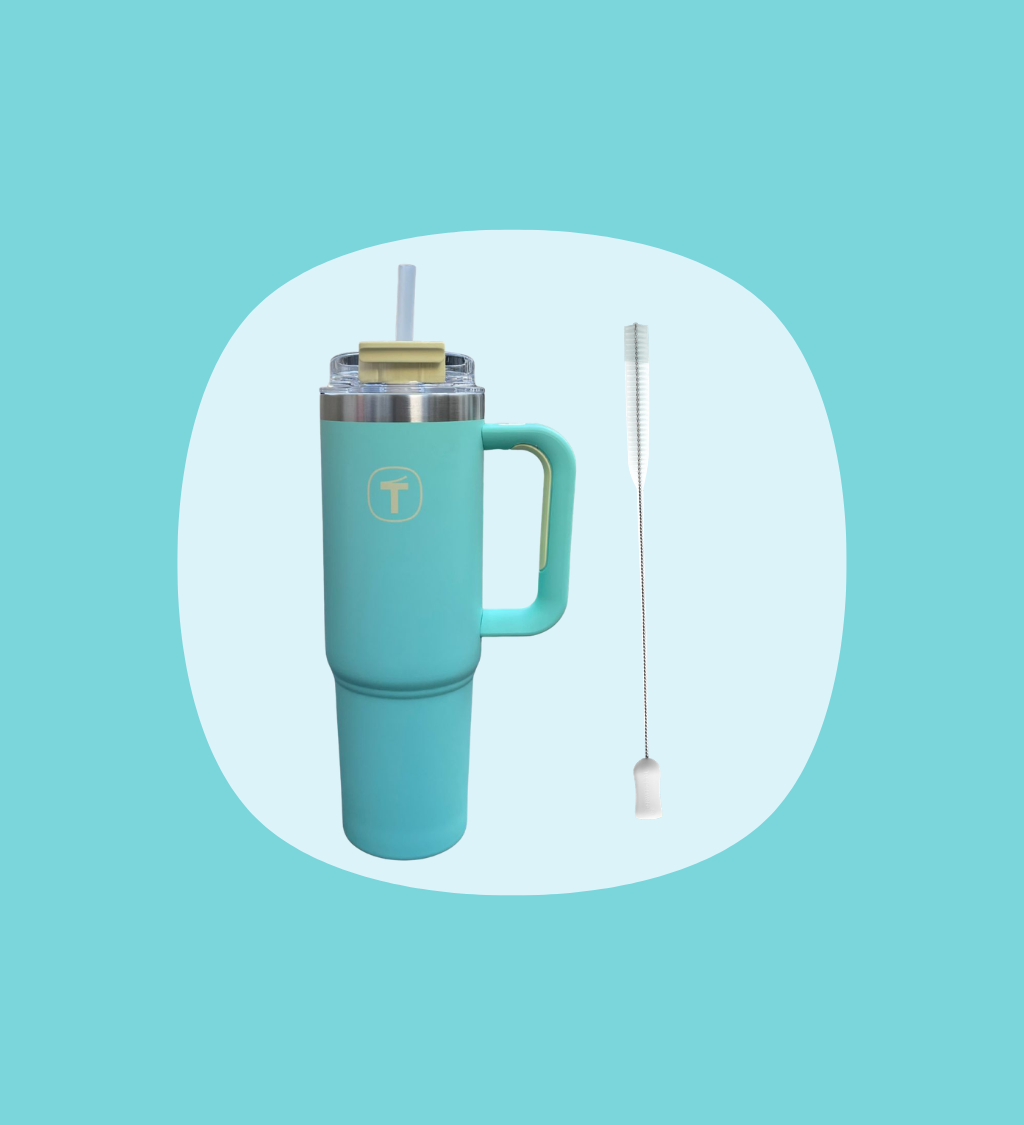 Big T Tumbler 1.1 L munt + reinigingsborsteltje